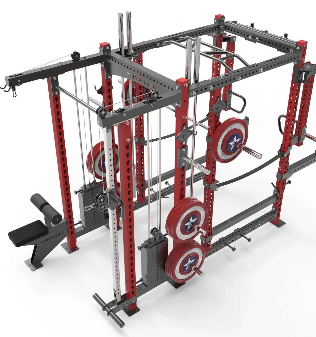 Crossfit Equipment High End Power Rack With Double Pulley Buy Power