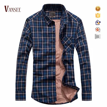 Camisa Cálida De Franela A Cuadros De Manga Larga Con Forro Camisa Informal de Manga Larga con Forro Polar y Botones de
