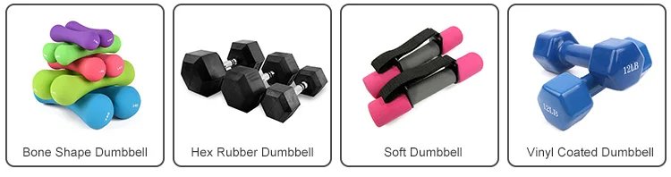 2.5kg-50kg Integrated Gym Trainer Round Rubber Dumbbell