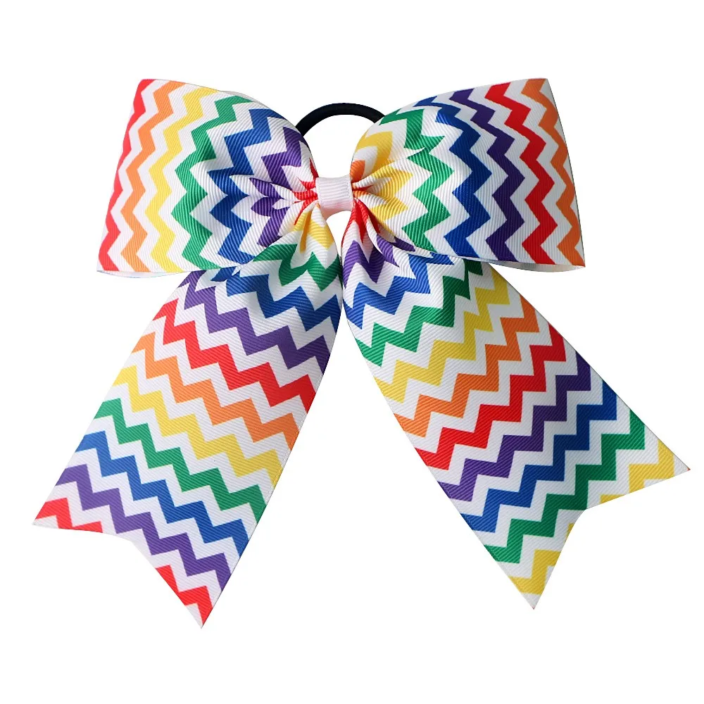 Wholesale Sublimated Girl Cheer Cheerleading Bows With Hair Ring Buy