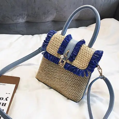 X64584A Wholesale Straw Message Bag Summer Beach Handbags