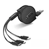 2018 New Innovate Date Line phones to Micro Type c 3 in 1 Retractable Multi long Charging USB Cable for Smartphone