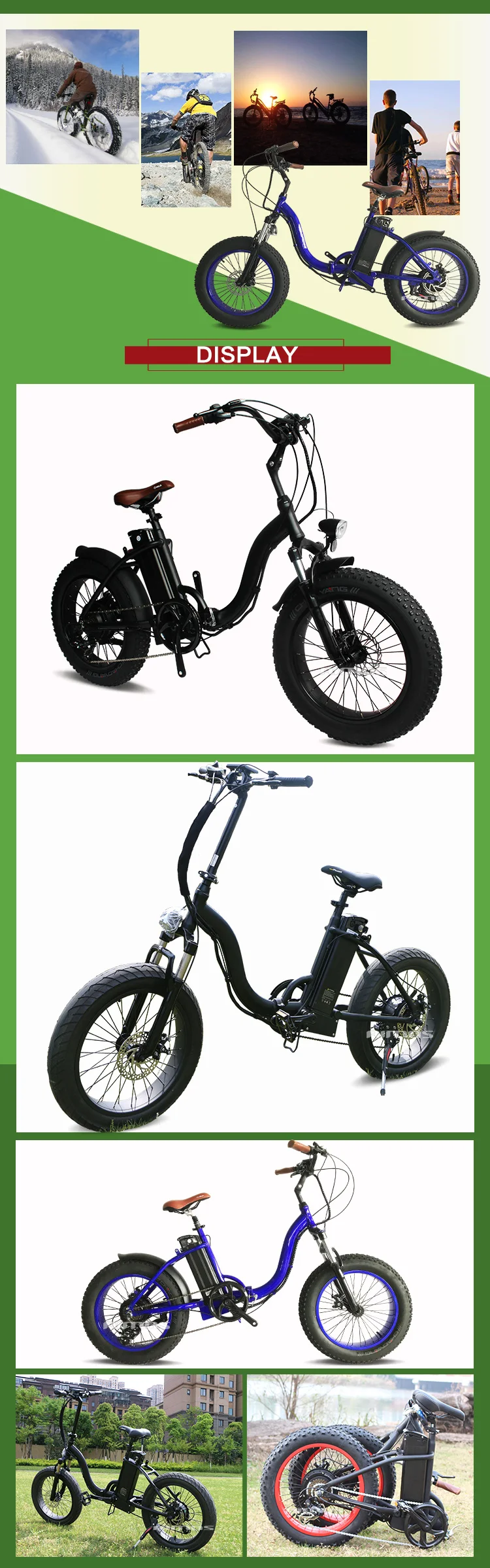 20 inch alloy 48v 750w folding electric bike with mudguard