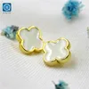 SK Factory Price Crystal Claw Acrylic White ABS Half Round Pearl Rhinestone Buttons for DIY Garment