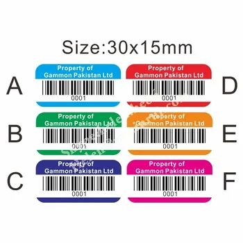 Custom Personal Property Identification Labels With Company Name And ...