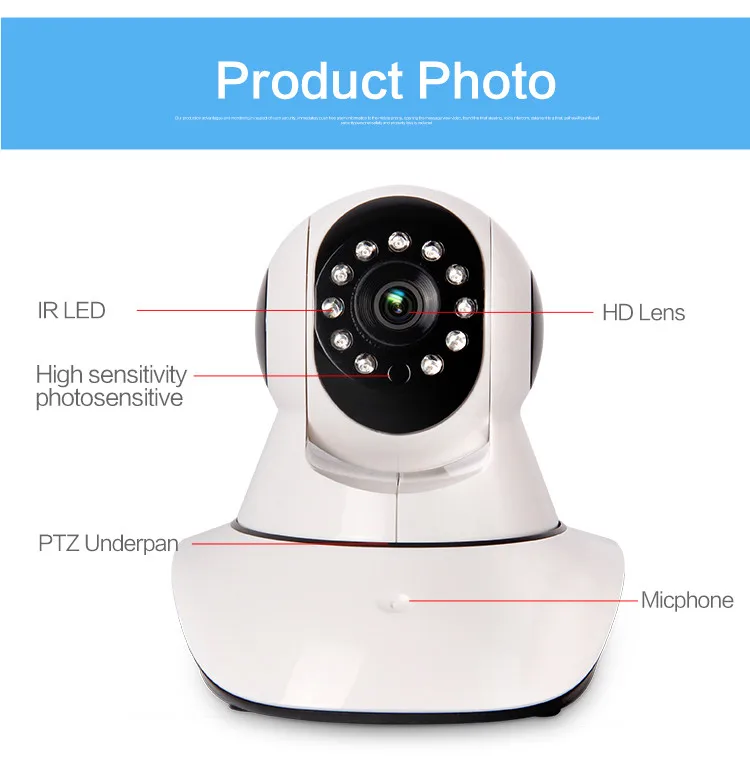 Hot selling wifi camera smart home surveillance onvif p2p alarm system home security