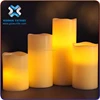 2017 Set of 3 Smokeless moving flame Church LED Candle with timer setting,wholesale led tea light