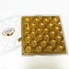 Chocolate Plastic Trays Packaging Vacuum Forming Customized Offset Printing Golden PET Plastic Blister Tray and Box