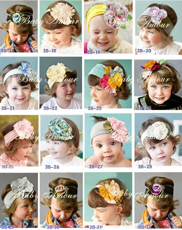 Top bebé muchachas del pelo adornos bebé vinchas de flores niños accesorios para