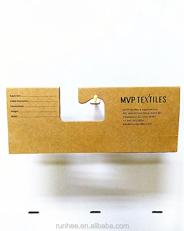 FSC 100% Recycled Paper Hanger Customized Size For Textile Fabric Display