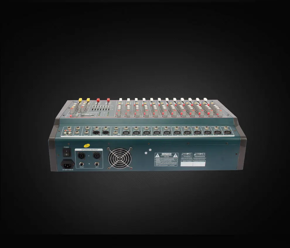 DN1233 ELM 12 Channel professional sound audio power mixer usb interface controller mixer professional audio amplifier