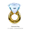 Valentine's Day Supplies Diamond Ring Shape Foil Balloon Propose Party Decoration