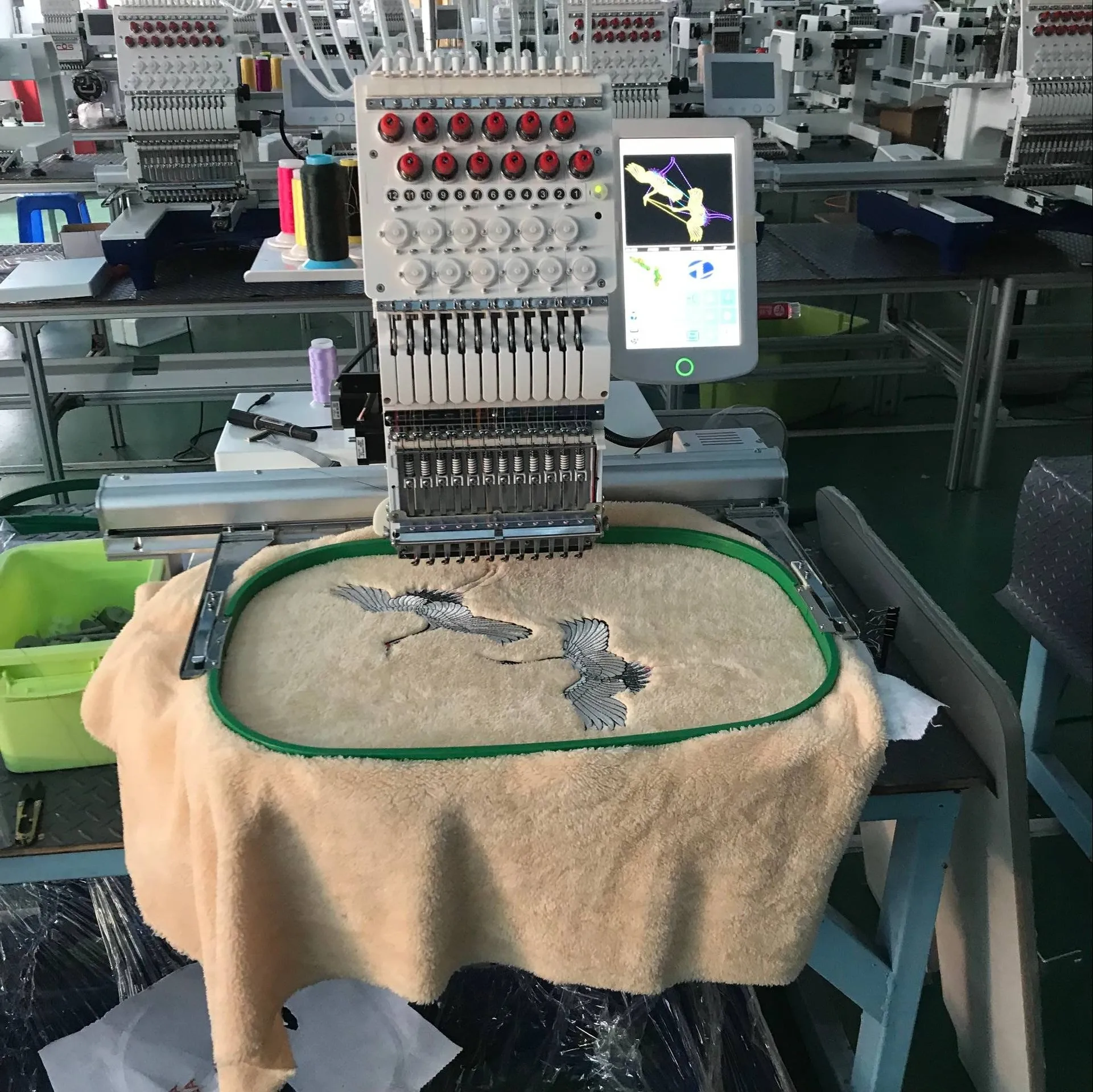 Single Head Computerized Beads Embroidery Machine,Tshirt And Finished