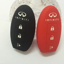 Silicone Key Case Cover for Infiniti G25 FX35 EX25 QX56 FX37 4 bottons Infiniti remote key case 3 buttons smart key