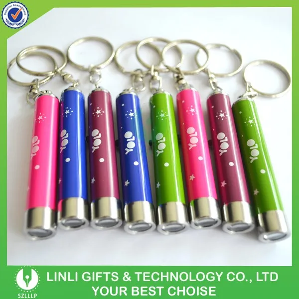 Key gear DEL Keychain Pop Light Lumière Flash nouveau 2-pcs