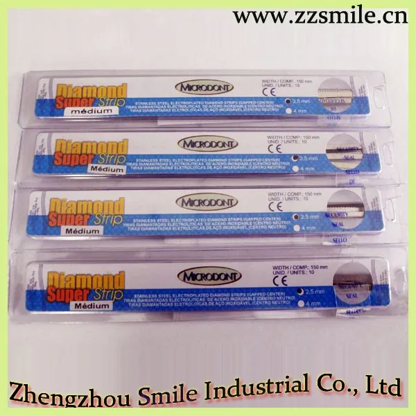 Super Diamond Stainless Steel Dental Abrasive Polishing Strips 2.5mm/4