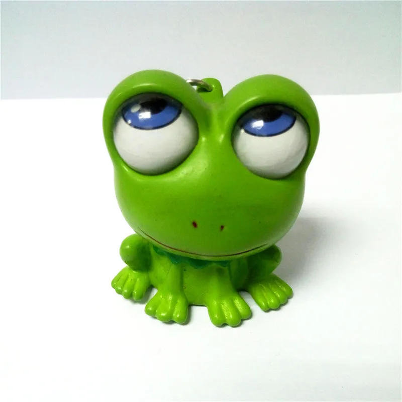 Custom 3d Rolling Eye Frog Keychains,Promotional Rotating Eyes Frog