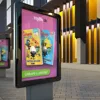 IP65 waterproof and high brightness double sided lcd display kiosk 1080p outdoor digital signage