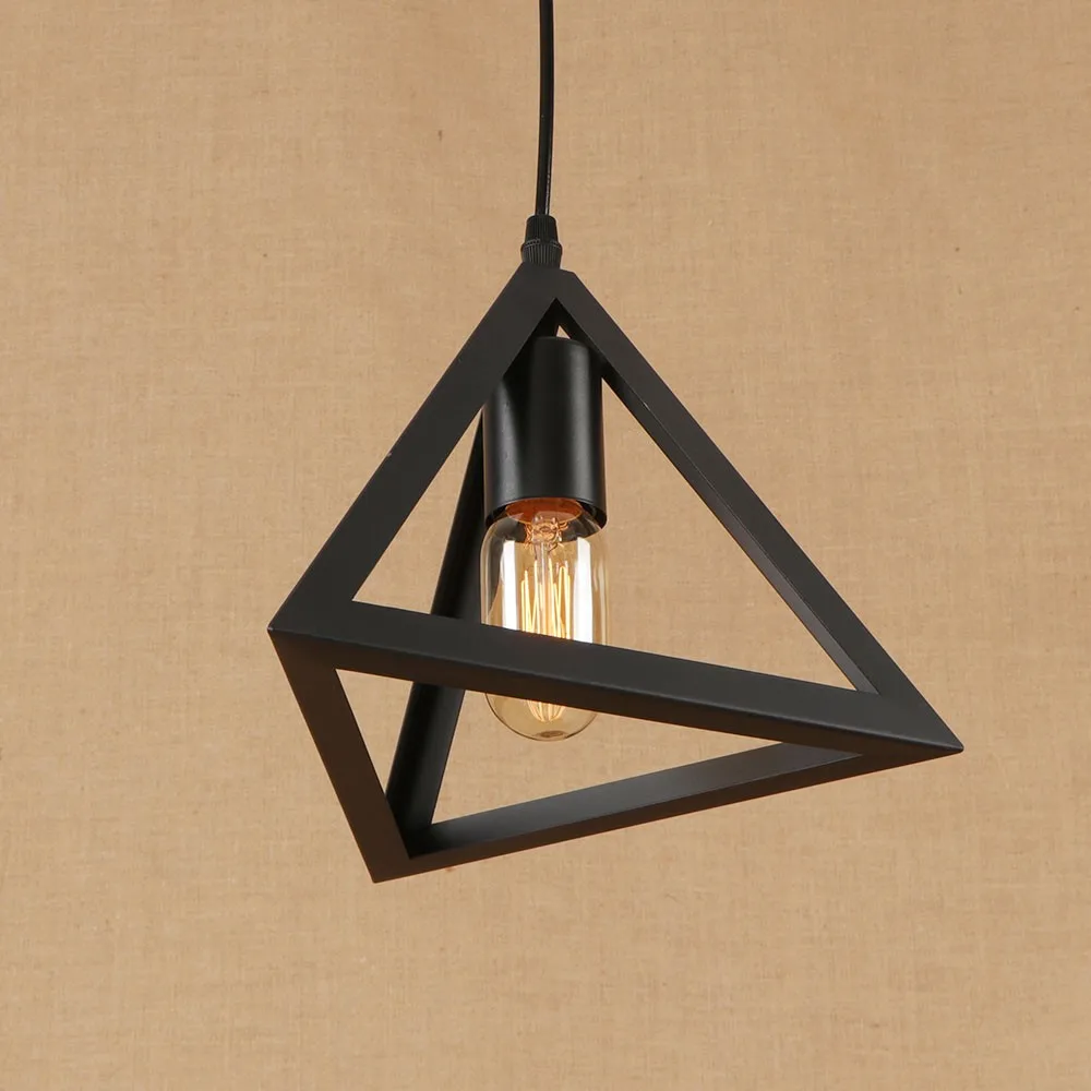 三角形设计金属吊灯餐厅复古吊灯