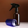 Empty Amber Glass Spray Bottle 16oz Boston Round Heavy Duty Brown Bottles Trigger Sprayer Mist