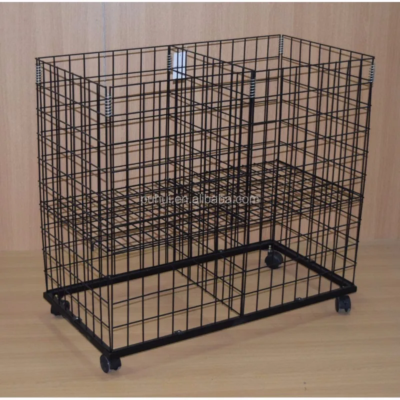 Retail Pop Shop Promotion Bulk Merchandise Metal Wire Dump Display Bin With Wheels Buy Display