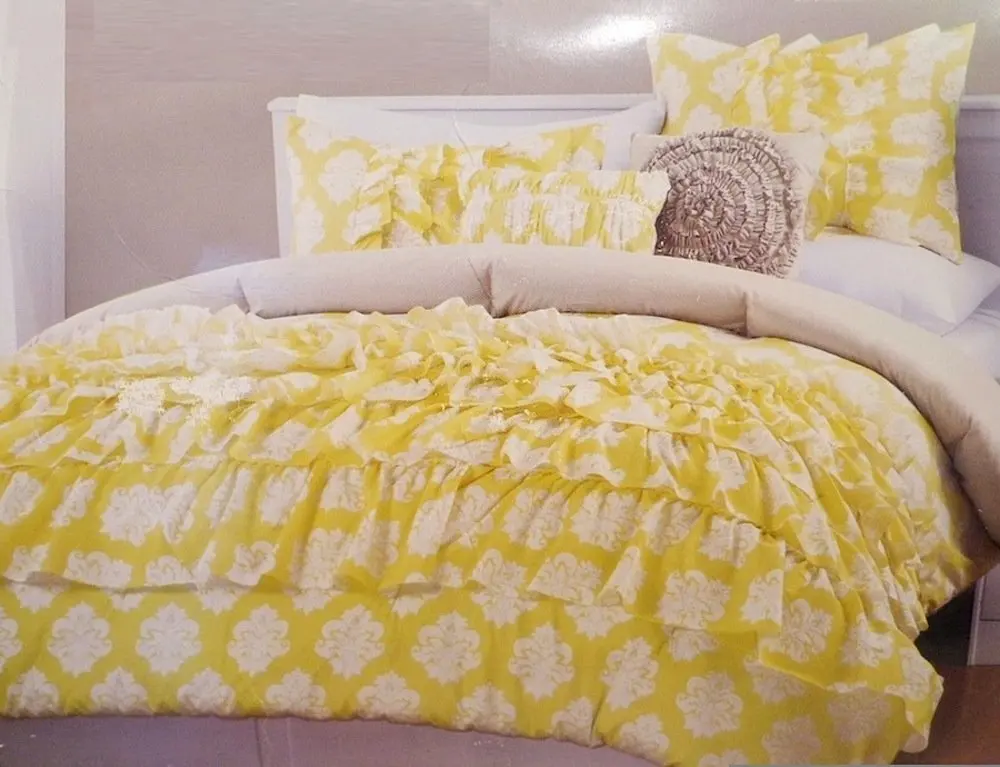 Buy Cynthia Rowley Sunny Yellow French Ruffle White Fleur ...