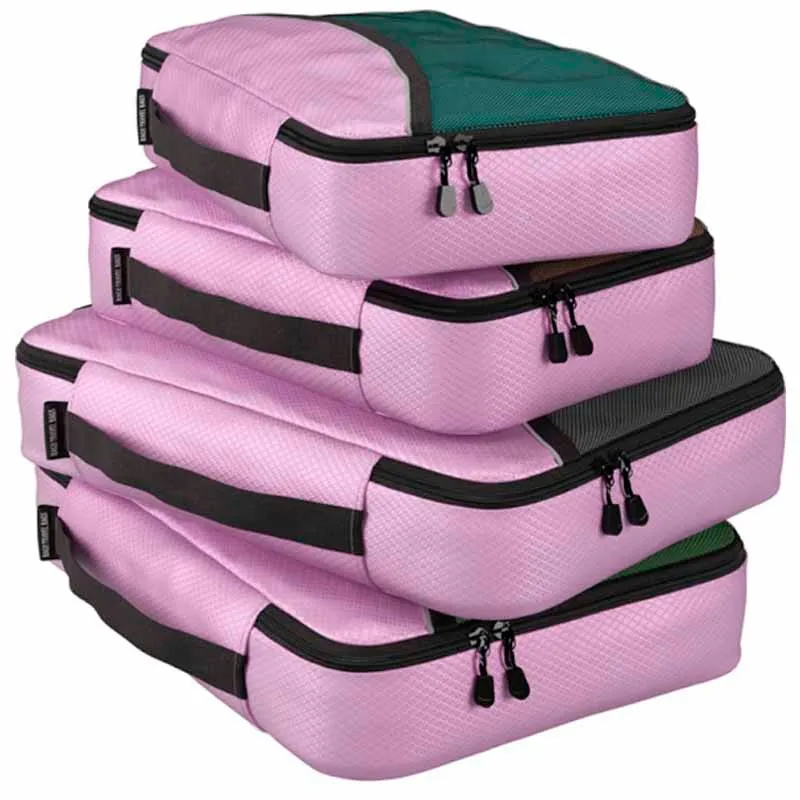 Super Light Clothes Storage Travel Handle Nylon Packing Cubes 4 Pcs ...