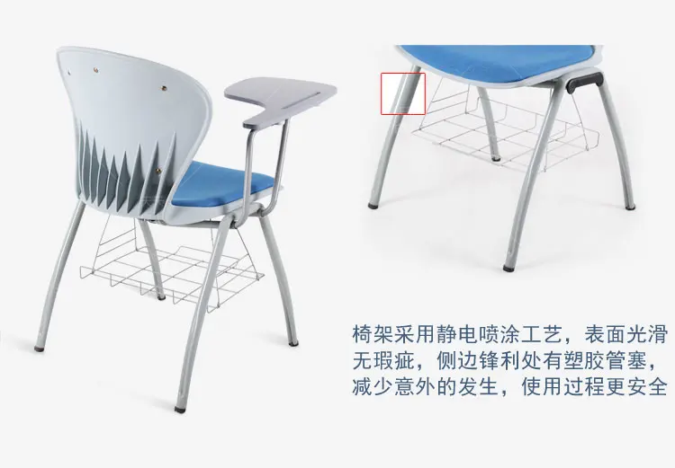 Writing Tablet Chairs Stacking Hard Chair Cushion Cloth-Padded School Tables and Chairs