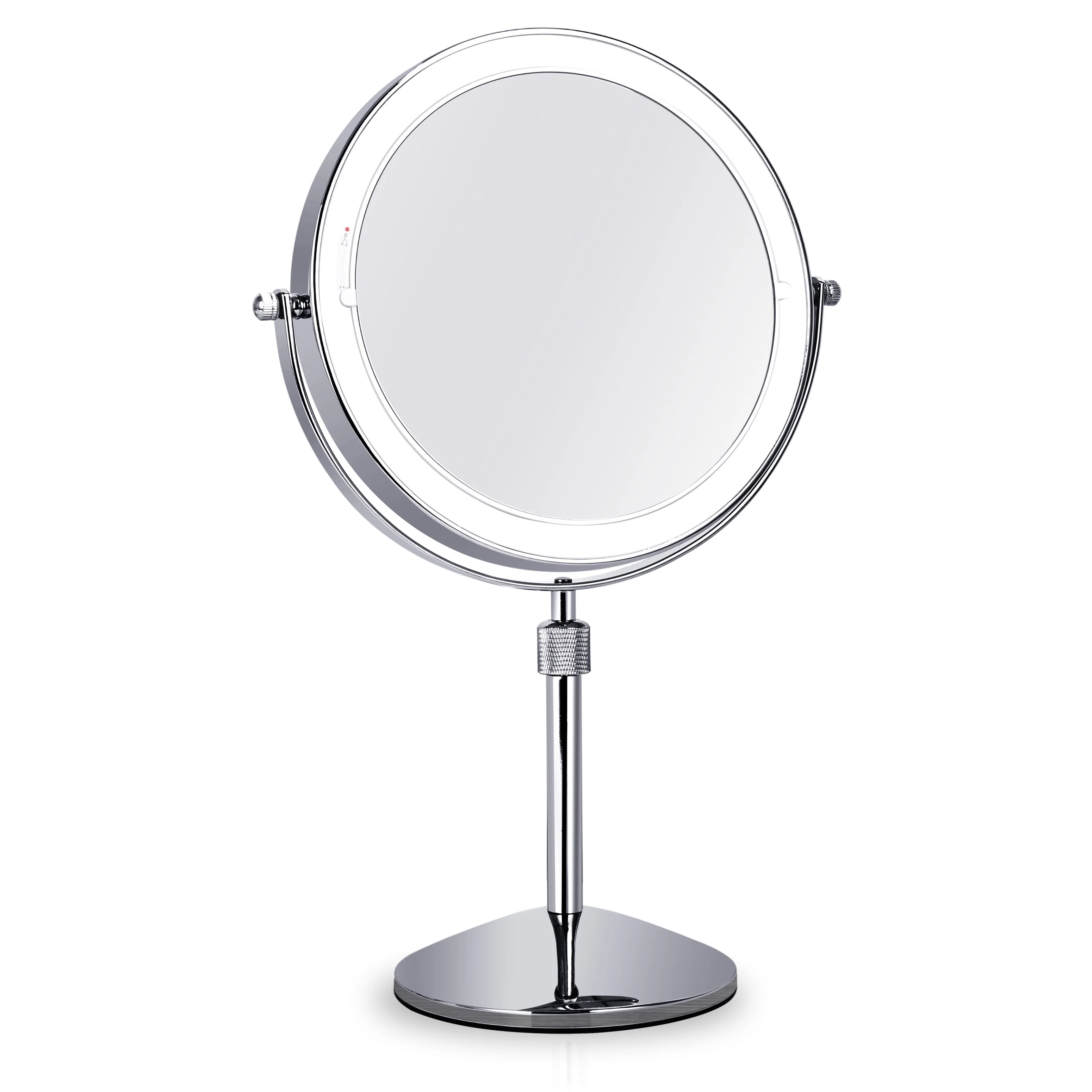 Espejo Iluminado Dual Sides Countertop Magnifying Mirror On A Pedestal