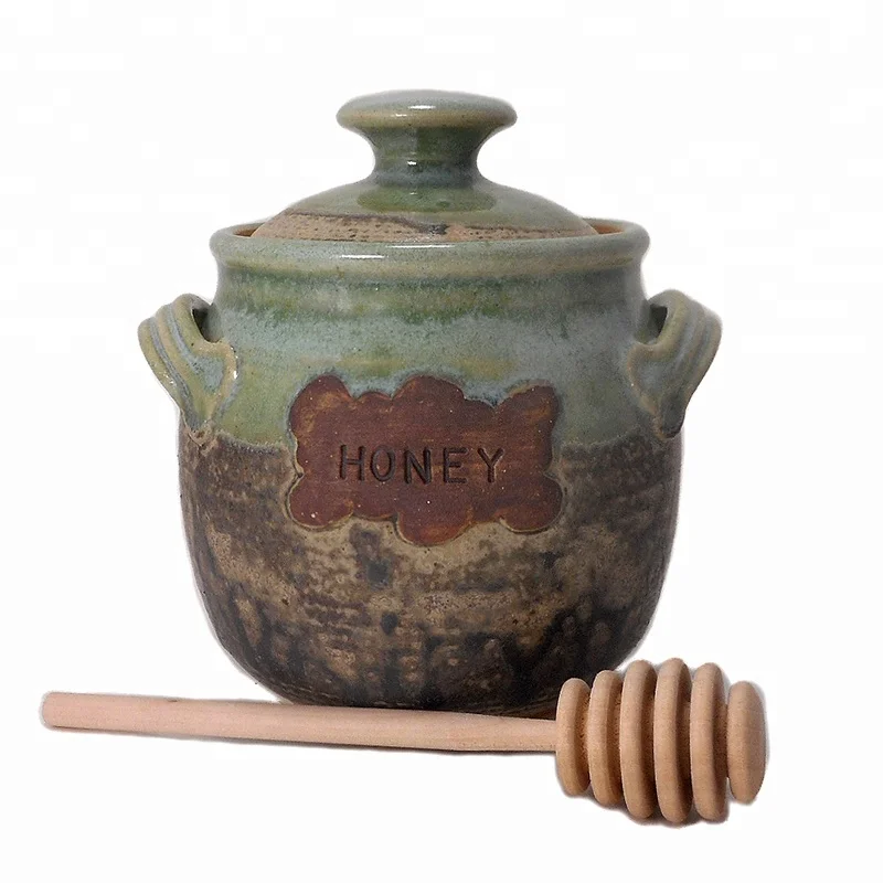 Honey pot. Старинная банка для чая. Коричневая глина Vintage. Antique Honey Pots. Черно коричневая глина керамика.