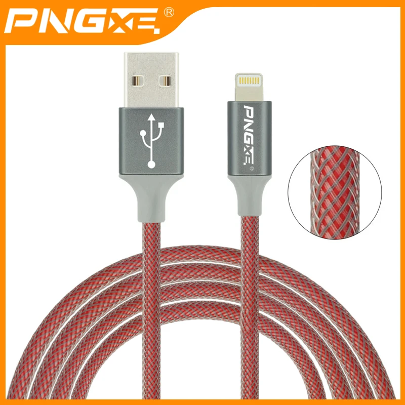 PNGXE manufacturer fast charging data usb braided 10ft 1m 2m charger fishnet cable