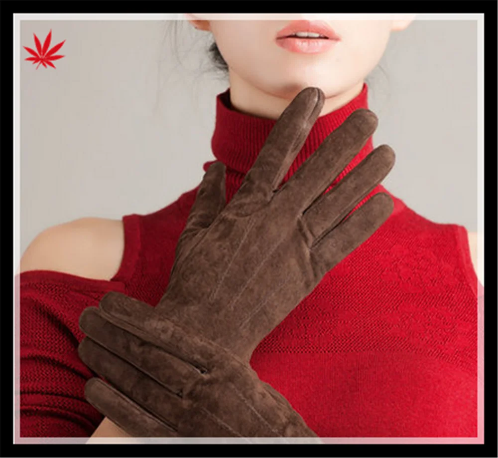 Ladies delicate suede gloves for foreign wholesale