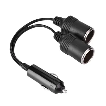 12v 24v Car Charger Plug Male To 2 Way Female Cigarette Socket 12v 24v Car Charger Plug Male To 2 Way Female Cigarette Socket Extension Cord