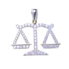cheap hip hop jewelry imitation zircon micro setting gold scales pendant