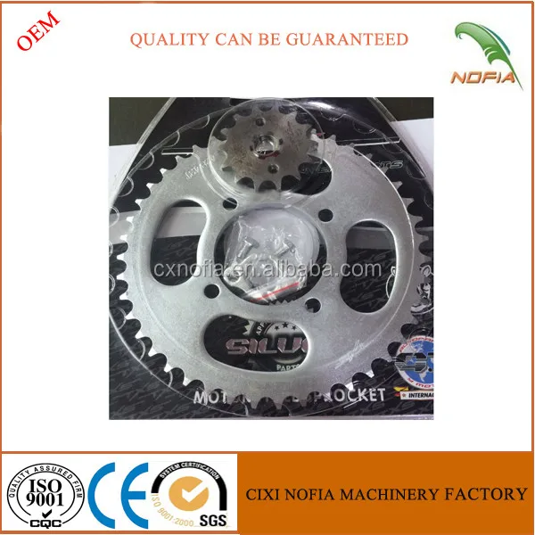 Ybr125 Bajaj Ct100 Motor Transmission System Chain Sprockets With 428