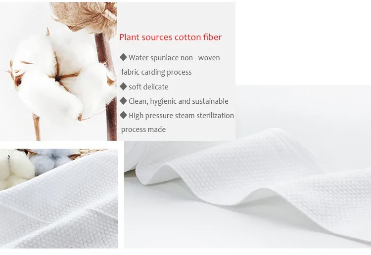 Pure Cotton Disposable Towels With Nonwoven Towel Roll Chemical Free