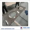 China wholesale solid surface countertop material/latest granite countertop meter price/custom double bathroom sink countertop
