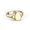 Custom jewelry gold vermeil men and women engravable 925 Sterling silver signet ring