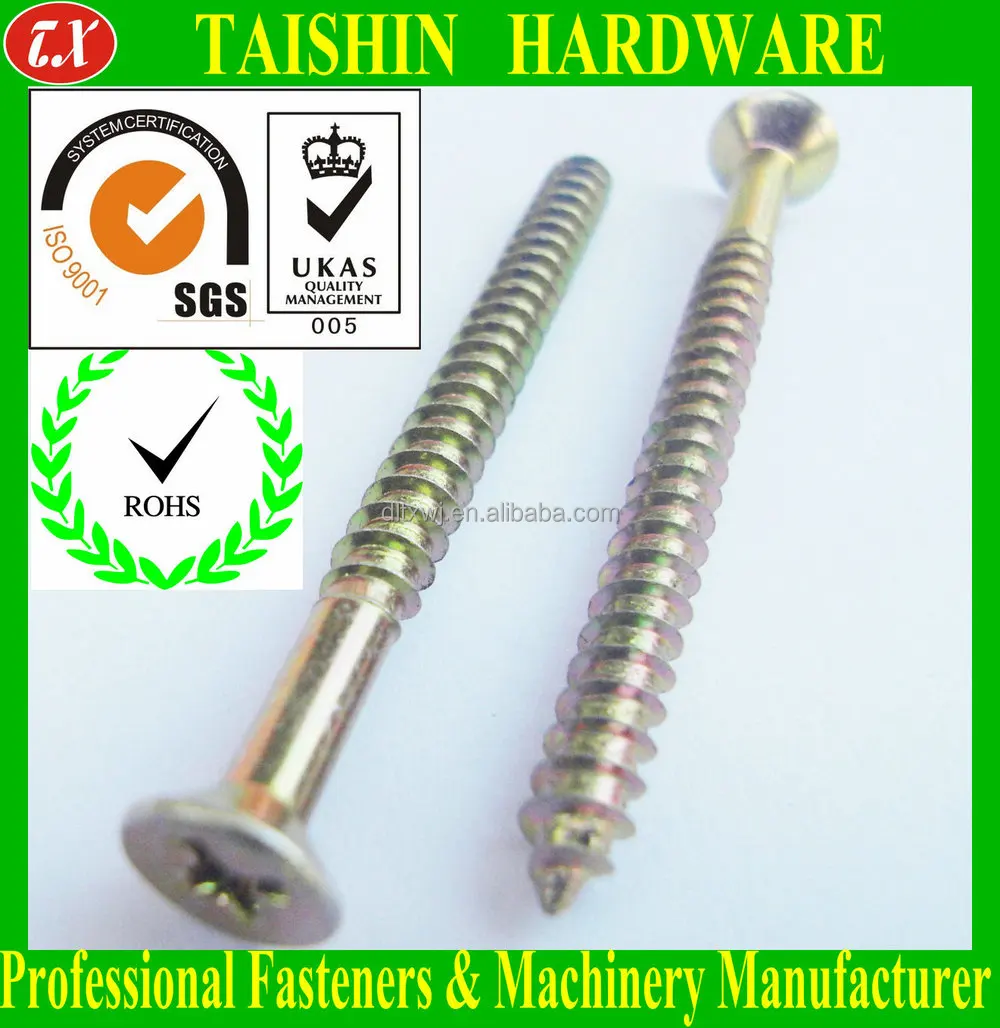 M8 Flat Countersunk Head Phillips Self Tapping Screws For Wood