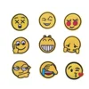 custom design 3d emoji embroidery smiling face Patch For Clothes Sticker Jacket DIY Badges Applique