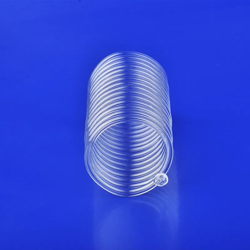 Hf Transparent Spiral Quartz Glass Tubing Buy Spiral Glass Tube