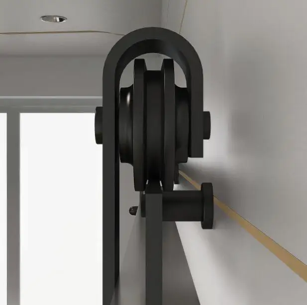 TSQ04 черный классический сарай аппаратные средства для Раздвижные двери для сарая, раздвижные двери аппаратные средства Barn ремень стиль