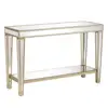 Furniture HotSpot Fashion Wood Frame Beveled Mirrors Champagne Console Table