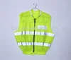 Yellow 100%polyester mesh reflective safety vest traffic vest yellow high visibility 5cm tape reflective vest no sleeve