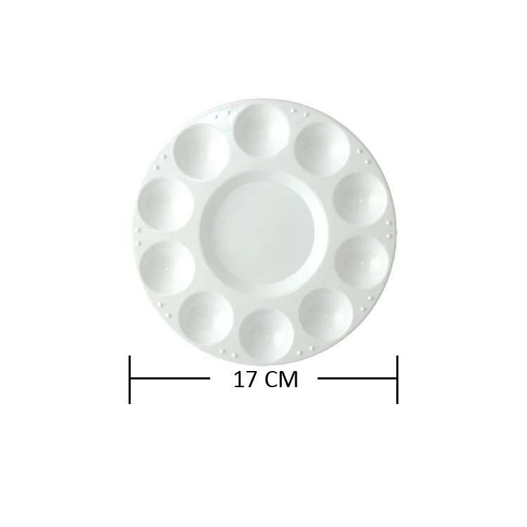 Wholesale white nail color mixing plastic paint nail polish palette.jpg