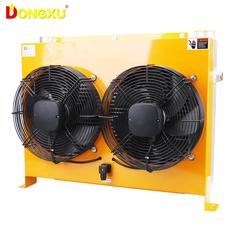 Two fans aluminum fin type hydraulic large size air heat exchanger