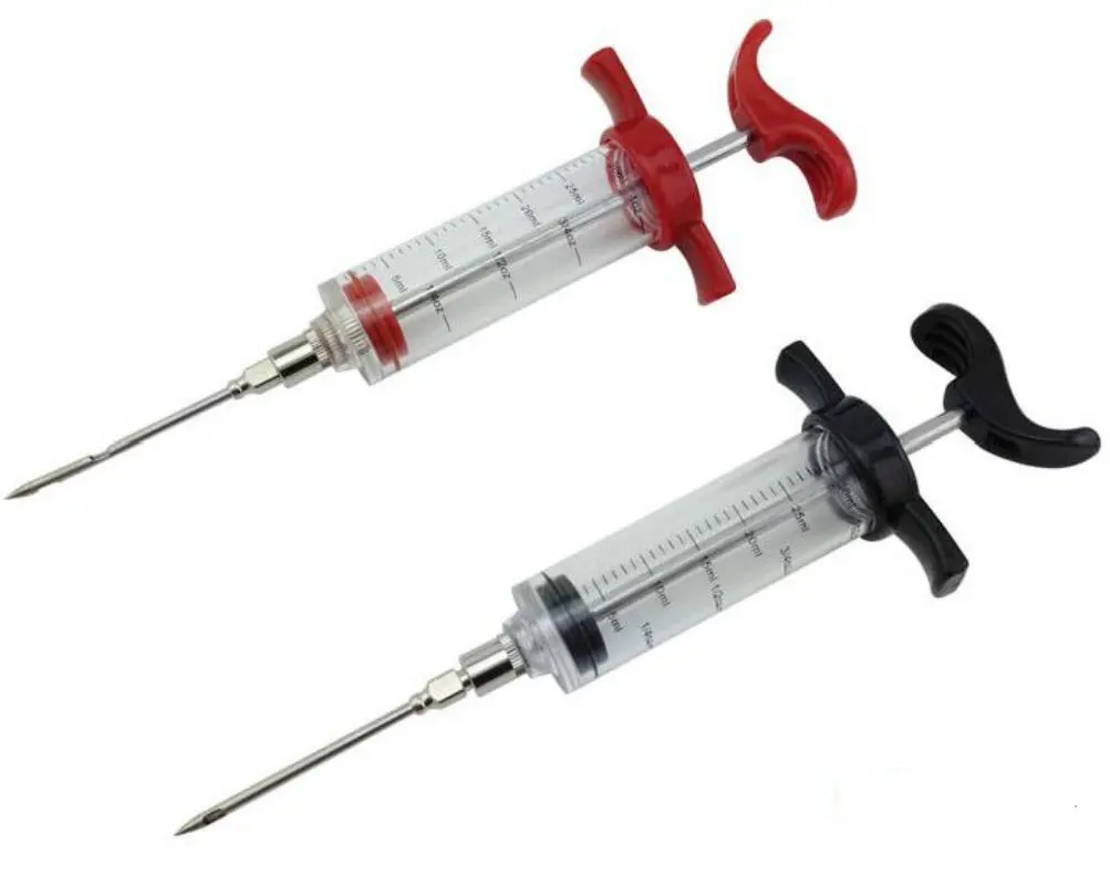 Practice Marinade Injector Flavor Syringe Kitchen Cooking Meat Poultry Chicken BBQ Accessories Tool