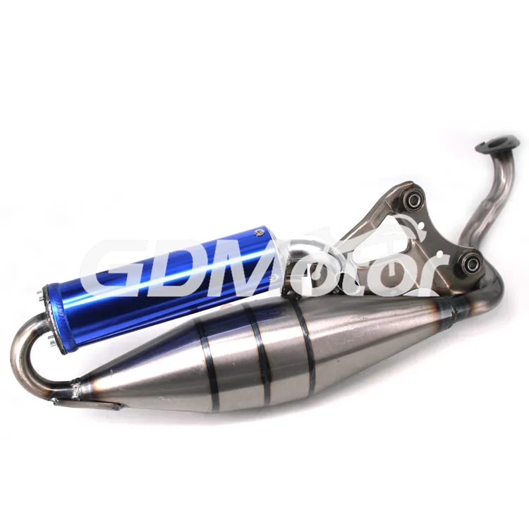 Motorcycle 38-51mm Dual Outlet Exhaust Muffler Tail Vent 