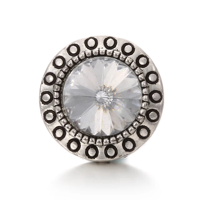 snap jewelry one rhinestone 18mm snap buttons fit snap bracelets