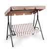 outdoor patio steel adult hanging swing chair with reclining canopy